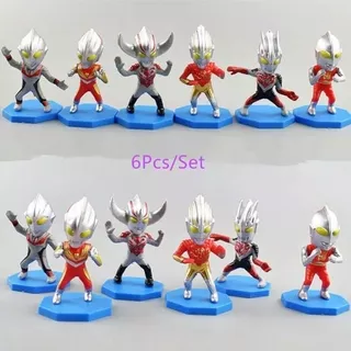 Action Figure Ultraman 6 pcs set Topper kue ultraman