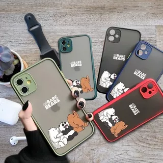 Samsung Galaxy A02 A12 A31 A02S A21S A70 A72 A42 A52 A32 M02 4G 5G Untuk Phone Case Soft Casing Silicone Full Cover Camera Lens Protector Grizzly Panda Clear Matte Shockproof Back Cases Hp Handphone Softcase Sofcase