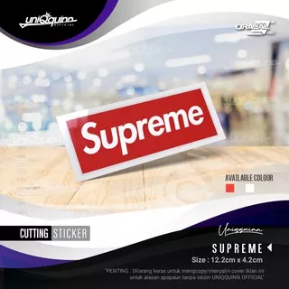 UQ Cutting Stiker Supreme || Stiker Supreme || Stiker Distro || Stiker Variasi || Stiker Mobil .