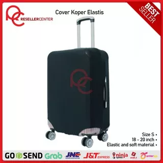Cover Koper Elastis Polos Size S 18 - 20 inch / Sarung Koper / Suitcase Cover Elastic & Soft - Black