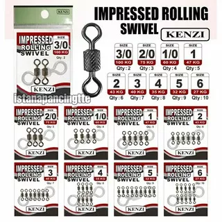 KENZI IMPRESSED ROLLING SWIVEL NO. 1,2,3,4,1/0,2/0,3/0 KILI KILI KENZI OBAMA