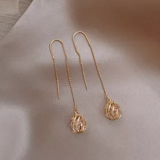 925 silver needle earrings long tassel earrings simple temperament earrings F608