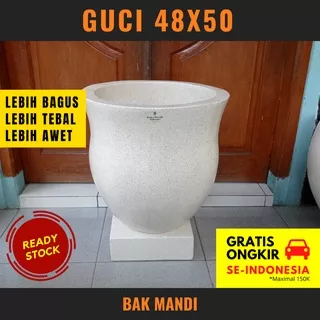Bak Mandi Minimalis Gentong Air Kamar Mandi Terazzo Teraso Marmer Bak Mandi Terazo 65x48