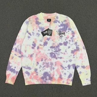 SWEATER CREWNECK STUSSY LOGO KING C TIEDYE AUTHENTIC PREMIUM QUALITY