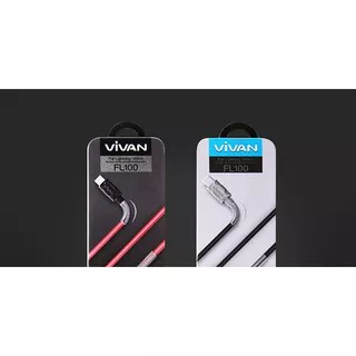 KABEL DATA ORI VIVAN FL100 2.4A SPRING APPLE DATA CABLE FOR IPHONE & VIVAN DATA CABLE FOR ANDROID