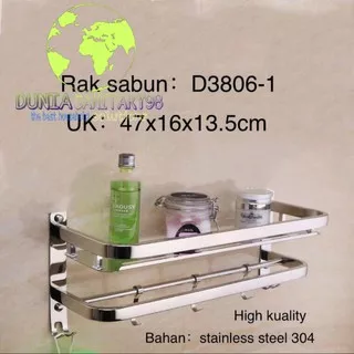 Rak Handuk Stainless /Rak Sabun Stainless Sus 304