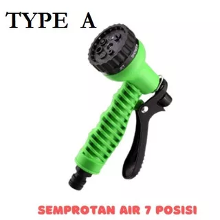 Hose Nozzle Semprotan Selang Air Tembak 7 in 1 / Semprotan Taman Soligen Pistol Air Selang Hose Nozzle HOPL