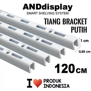 TIANG BRACKET PUTIH 120CM BRAKET PENYANGGA RAK DISPLAY