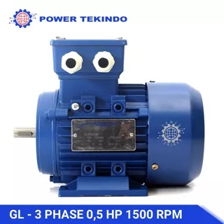 Famoze Pro Dinamo 0,5 HP 1500 RPM 3 Phase 4 Pole Tipe GL Motor Penggerak 1/2 PK