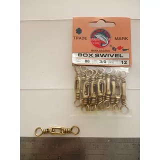 Kili-Kili Pancing Box Swivel 88 No 3/0 Golden Fish Kili-Kili Kuning Isi 12Pcs