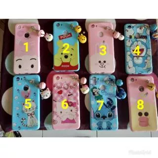 Softcase oppo f7 silikon karakter free gantungan