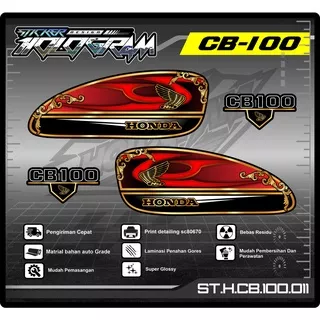 CB STICKER STRIPING CB 100 STIKER MOTOR HONDA CB 100 LIST VARIASI HOLOGRAM AR 011