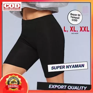 Waybee-Celana Strit / Stretch Shortpant Legging Leging Lejing Pendek Wanita Size L XL XXL Jumbo