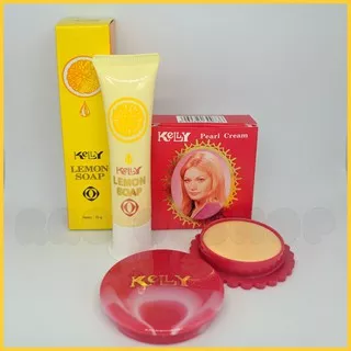 PAKET 2 IN 1 Kelly Kosmetik - Kelly Pearl Cream 5gr Dan Kelly Lemon Soap 15gr ORIGINAL BPOM