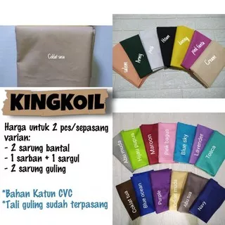 Sarung bantal kingkoil polos katun cvc dan Sarung Guling kingkoil Sarung bantal 55x75 51x76