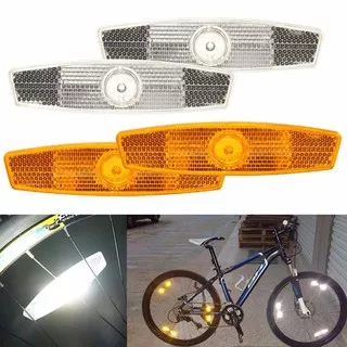 2 PCS Reflektor Jari Sepeda Mata Kucing Velg Sepeda / Bike Safety Clip - 2 Warna