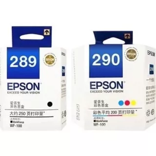 tinta cartridge EPSON 289 black + 290 color original for : Epson WF-100