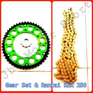 Gear Set dan Rantai KLX 250 Green