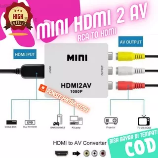 [COD] Mini HDMI2AV / Mini HDMI to AV / Adaptor AV To HDMI / Converter RCA To HDMI