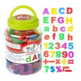 Magnetic Letter n Number Toples Besar Mainan Huruf Magnet