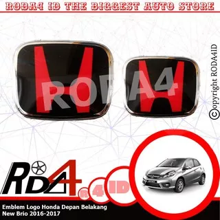 Emblem Logo Honda Depan Belakang New Brio Lama 2016 - 2017 Hitam Merah