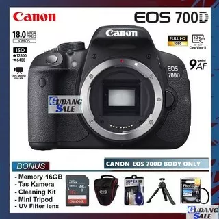 [NEW] KAMERA CANON EOS 700D BODY ONLY - GARANSI 1 TAHUN - FREE ACCESORIES CAMERA DSLR VLOG 600D M100