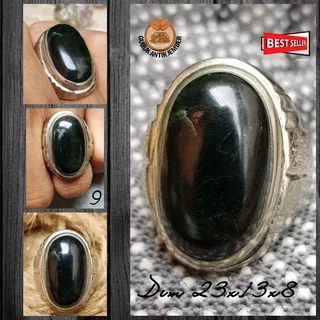 Cincin Batu Akik Natural Black Jade Milenial (COD) Dim Kantoran  Sakral super Top HQ Obral Murah Hot Item/Best Seller/Discon