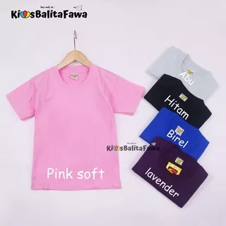 Kaos Oblong uk 2-3 tahun all size / Baju Polos Anak Laki Perempuan Murah Adem Atasan Lengan Pendek