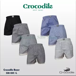 Celana Dalam CROCODILE Boxer , Celana Boxer Kain Motif Original Crocodile