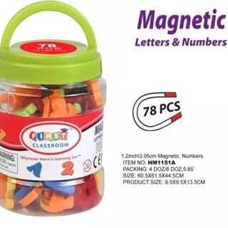 Magnet Letters Education Alphabet Numbers 78 pcs Toples Besar