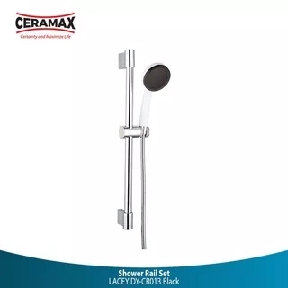 Ceramax Lacey DY-CR013 Black Shower Mandi Set dengan Tiang