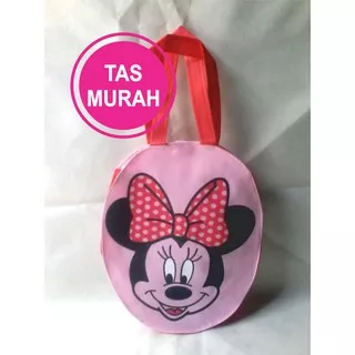 Minnie Mouse Tas Jinjing Souvenir Ultah Anak Ulang Tahun Sablon