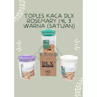 TOPLES KACA KEDAP UDARA DLX ROSEMARY UKURAN 1,4 L READY STOCK