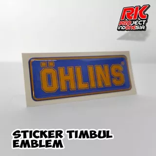 OHLINS Sticker Timbul Emblem Resin Lentur