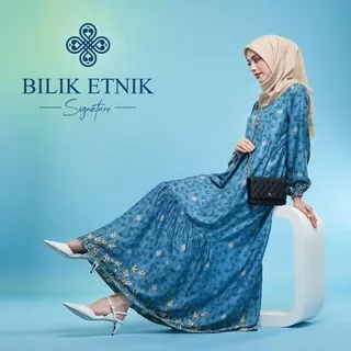 dress bambu biru