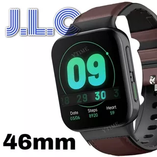 Strap Kulit Leather Rubber Silicone Silikon Watch Band Tali Jam Tangan Oppo Watch 46mm Acc Jam Tangan Smartwatch