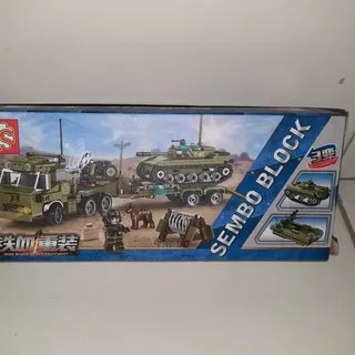 Harga Termuraah Mainan Lego Mobil Tentara Swat Tank Amphibi Jeep Kapal Laut 6 in 1