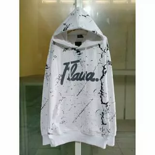 Jaket hoddie Flava  Fullprint petir putih