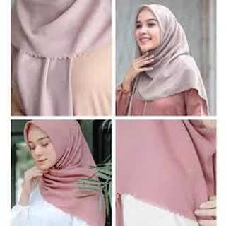 Segiempat Laser Cut / Hijab Bella square Laser Cut Bahan Pollycotton