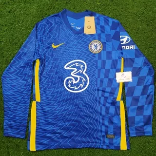 Jersey Bola Lengan Panjang Chelsea Home 2021 2022 Terbaru Jersey Chelsea Longsleeve Grade Ori Import