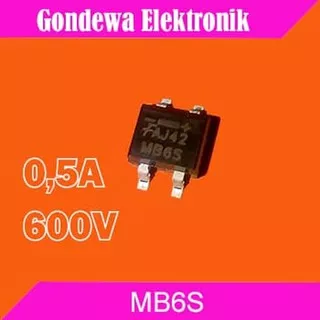 MB6S SOP-4 dioda bridge 0,5A 600V