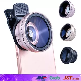 Universal clip 37MM 0.45X 49UV super wide angle + macro T2 combination 1 mobile phone lens