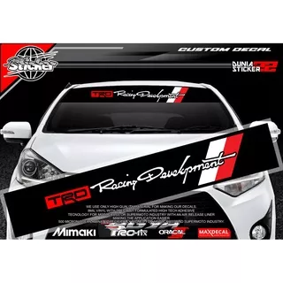 Stiker Kaca Depan Belakang Mobil TRD Racing Development / AVANZA / XENIA / YARIS terbaru keen