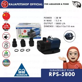 ( POMPA AIR ) SUNSUN RPS 1800 2800 3800 4800 5800 SUBMERSIBLE WATER PUMP CELUP KOLAM AQUARIUM