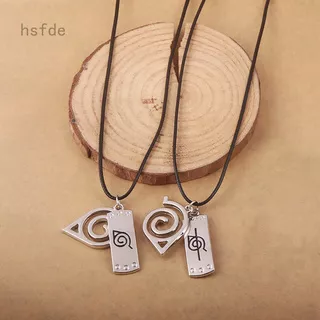 Kalung Rantai Dengan Liontin Logo Naruto Kakashi Konoha Uchiha Itachi Rebellion Bahan Metal