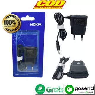 Travel Charger Nokia Lama Colokan Kecil Type C1 C2 C3 C5 C6 C7 X1 X2 X3 X5 X6  E63 E66 E71 E72 E75 E90 N70 N73 N76 N79 N80 N81 N90 N91 N93 N95 N96 N97  1120 1280 1202 1650 1661 1680 2322 2330 2600 2630 6233 Express Music 5000 5130 105 Charger Casan Ces