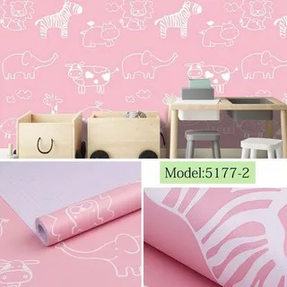 Wallpaper sticker motif animal pink