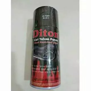 Cat semprot Diton Premium Hi Temp BLACK DOFF  anti panas hitam doff 150cc (KIRIM PULAU JAWA AJA)