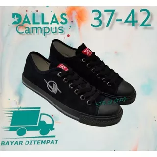 SEPATU DALLAS CAMPUS FULL BLACK, SEPATU SEKOLAH, SEPATU KAMPUS, SEPATU PRIA & WANITA.