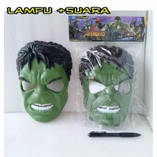 Mainan Anak Topeng Hulk Ada Suara & Lampu